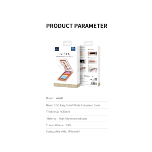  گلس آیفون 14 پرو ویوو همراه با ابزار نصب WiWU Easy instal tempered glass for IP14 pro SQ-005 