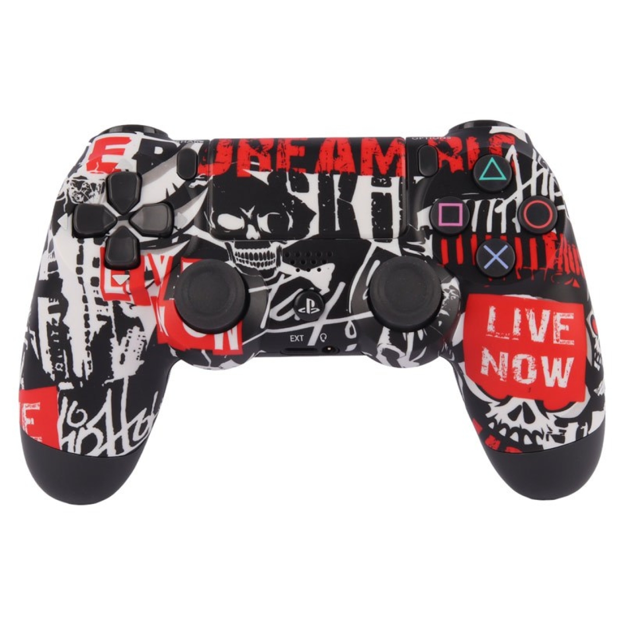 دسته بازی بی سیم سونی Dualshock 4 High Copy درجه یک طرح Live Now مناسب برای PS4
