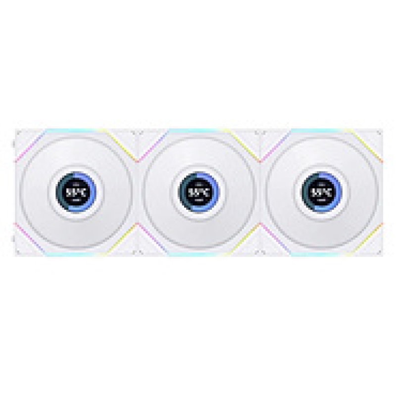 فن کیس لیان لی مدل UNI FAN TL LCD 120 Reverse White بسته 3 عددی