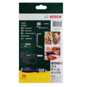 مجموعه 38 عددی پیچ گوشتی و سری پیچ گوشتی بوش مدل 2607019506