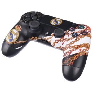 دسته بازی بی سیم سونی Dualshock 4 High Copy درجه یک طرح Real Madrid مناسب برای PS4