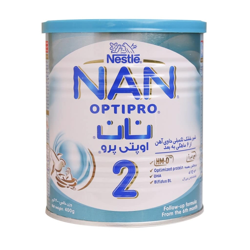 شیر خشک نان ۲ اوپتی پرو مناسب ۶ تا ۱۲ ماهگی حجم ۴۰۰ گرم