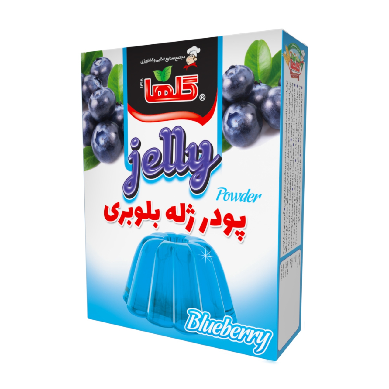 پودر ژله بلوبری گلها حجم100 گرم – جعبه