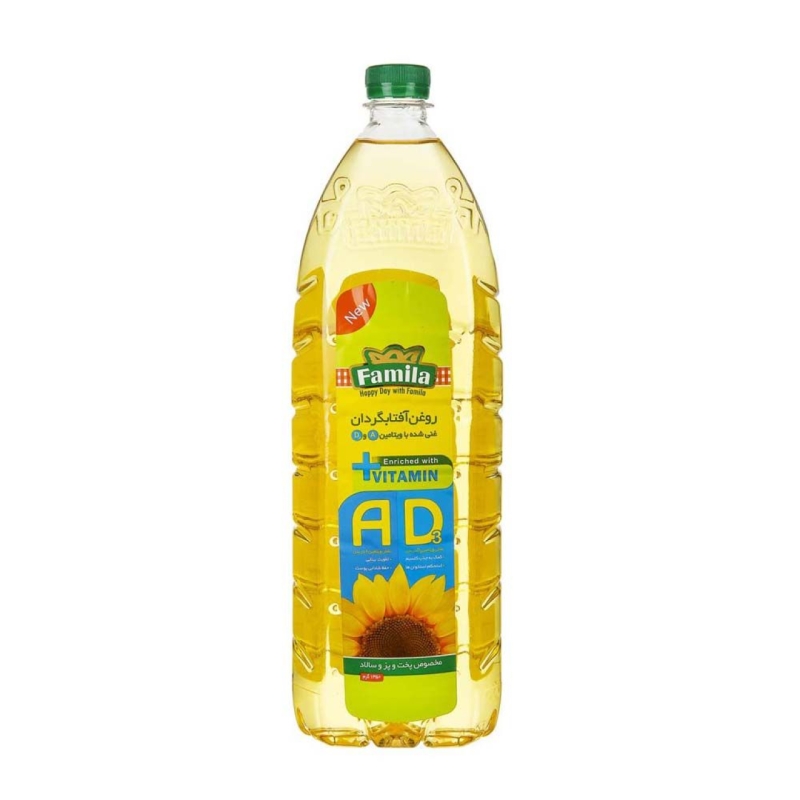 روغن آفتابگردان غنی شده با ویتامین A و D فامیلا حجم 1350 گرم