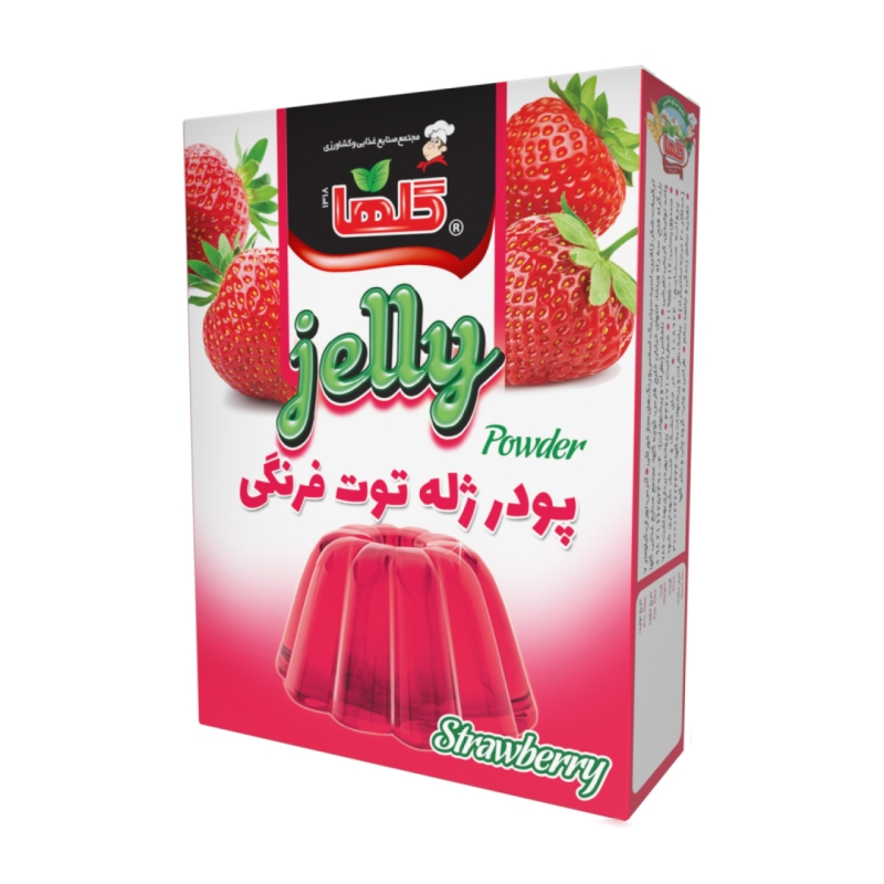 پودر ژله توت فرنگی گلها حجم100 گرم – جعبه
