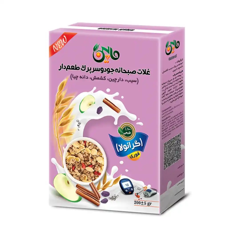 گرانولا مناسب افراد دیابتی ماپین حجم 200 گرم