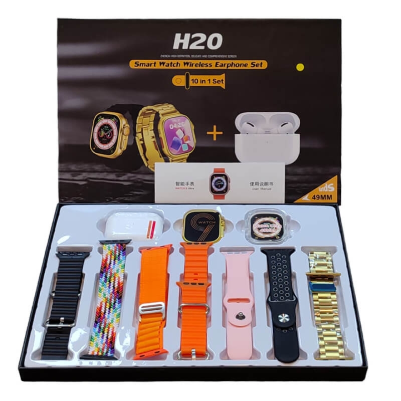 ساعت هوشمند  مدل H20 به همراه ایرپاد و 7 بند