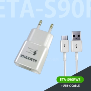  شارژر دیواری سامسونگ مدل ETA-S90RWS به همراه کابل تبدیل USB-C
