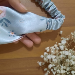 هدبند گره ای ساتن ابریشم طرح فرشته