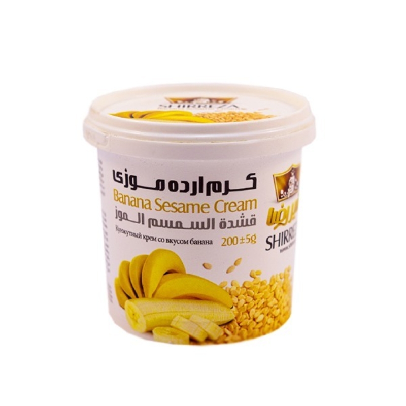 کرم ارده موزی شیررضا حجم 200 گرمی
