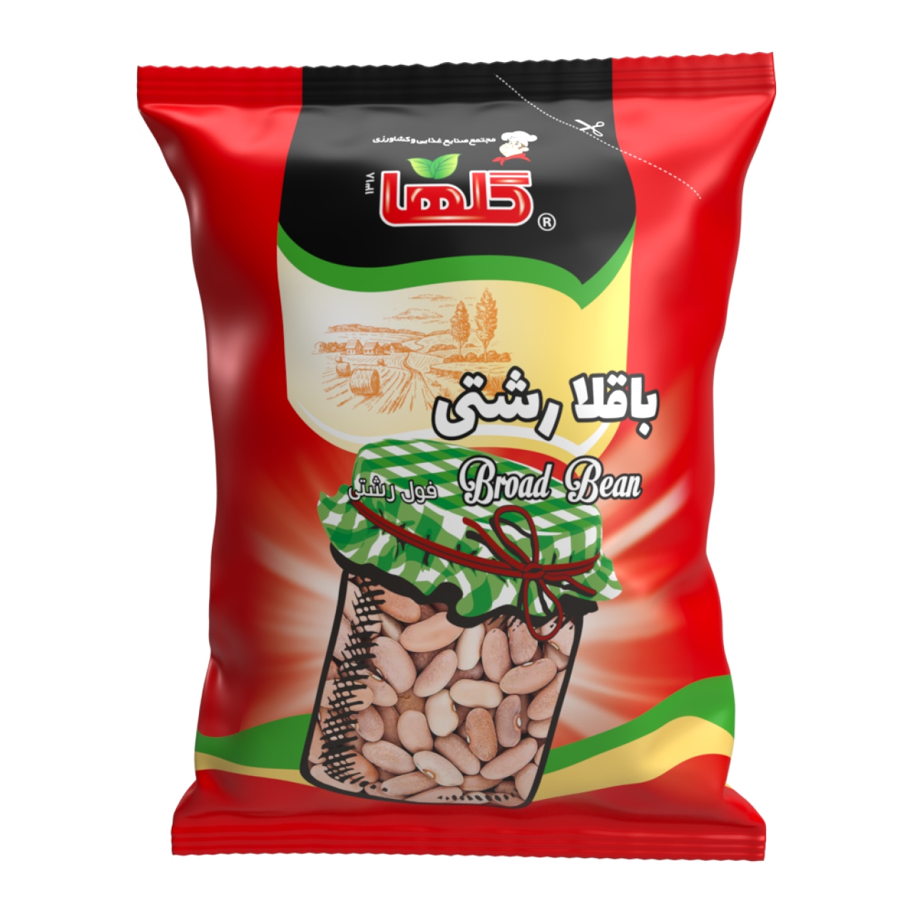 باقلا رشتی گلها حجم 400 گرم – سلفون