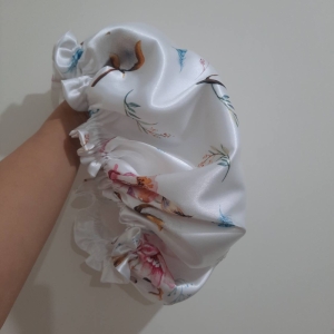 ساتن ابریشم طرح گل پنبه