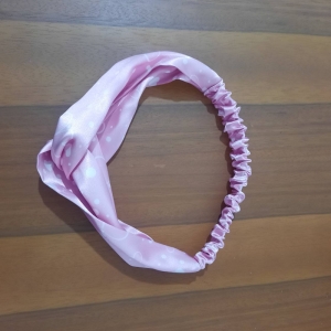 هدبند گره ای ساتن ابریشم طرح شاپرک