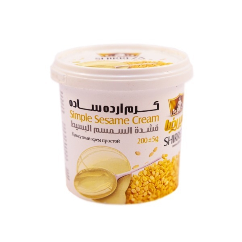 کرم ارده ساده شیررضا حجم 200 گرمی