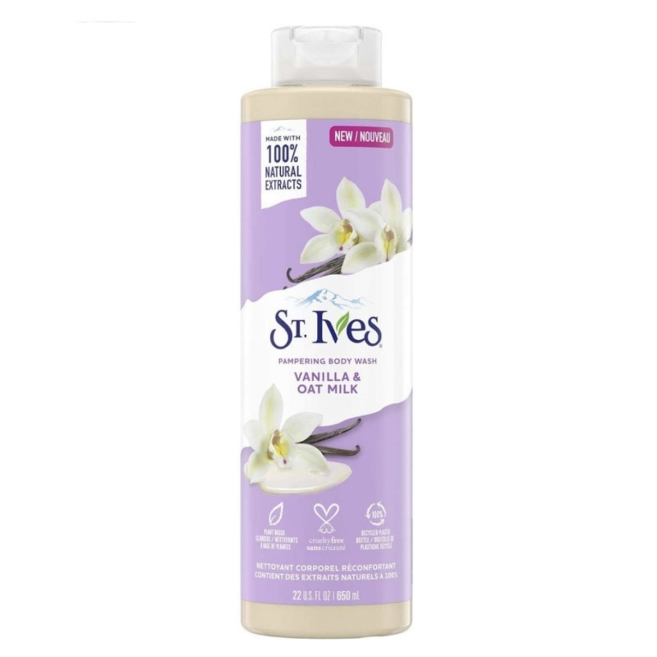 شامپو بدن سینت ایوز ST Ives مدل Vanilla & Oat Milk حجم 650 میلی لیتر