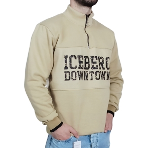 دورس مردانه یقه نیم زیپ زرد طرح ICE