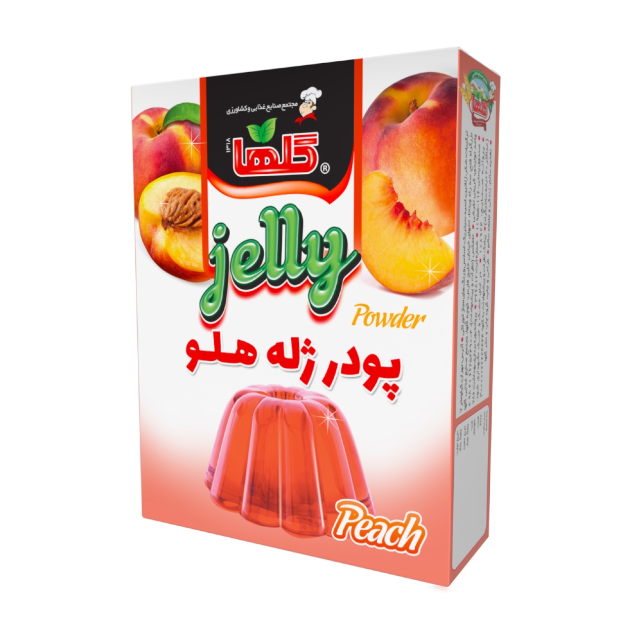 پودر ژله هلو گلها حجم100 گرم – جعبه