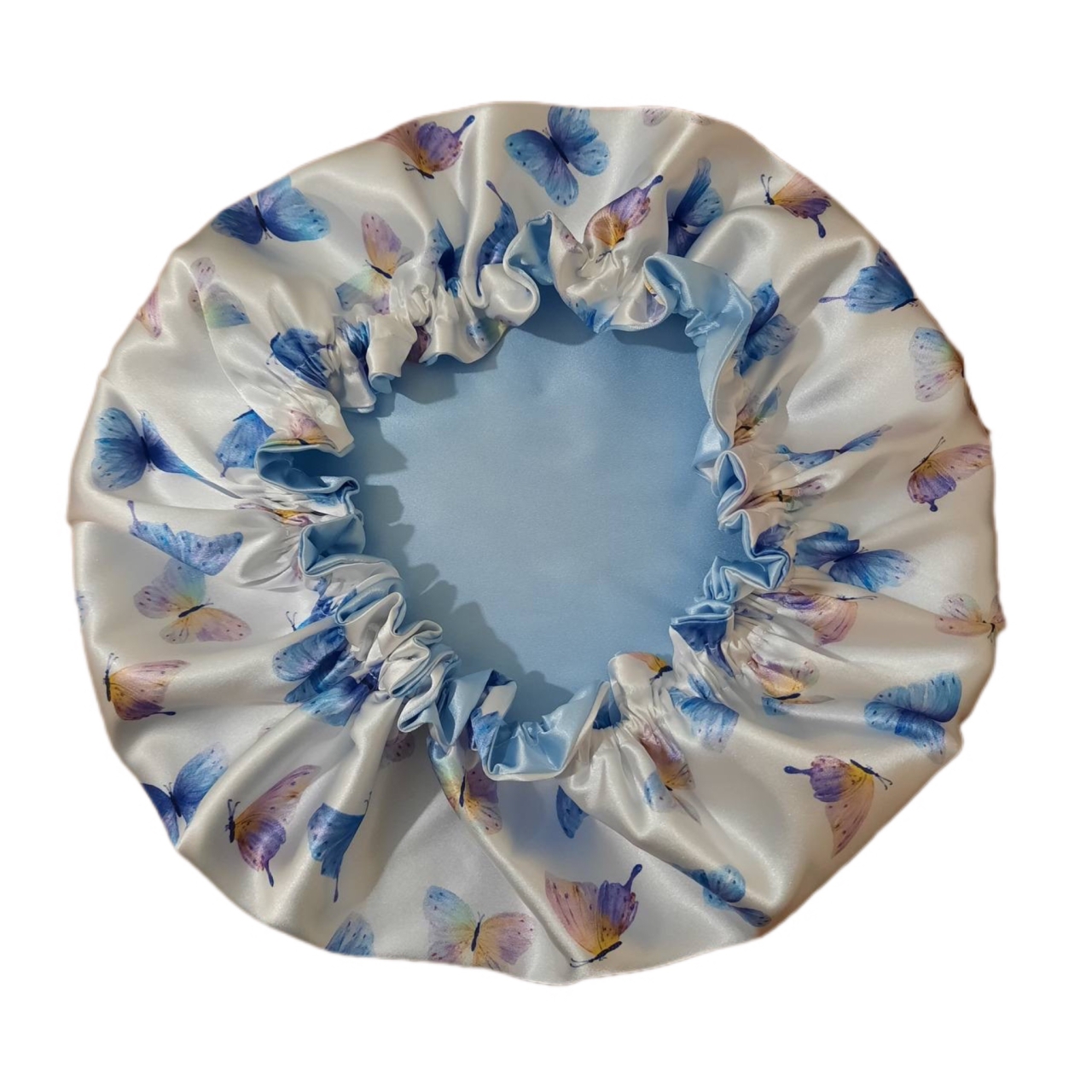 ساتن ابریشم طرح پروانه چند رنگ