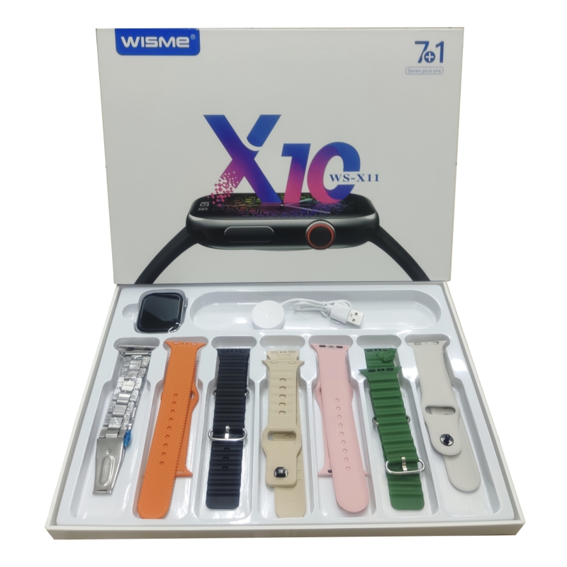 ساعت هوشمند سری 10 ویسمیwisme مدل WS-X11 با 7بند فلزی و سیلیکونی