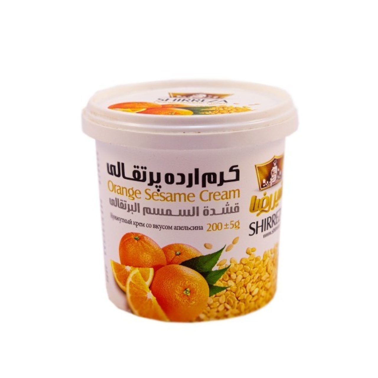 کرم ارده پرتقالی شیررضا حجم 200 گرمی