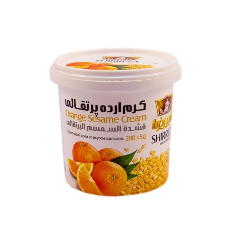 کرم ارده پرتقالی شیررضا حجم 200 گرمی