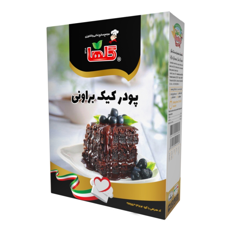 پودر کیک براونی  گلها حجم400 گرم – جعبه