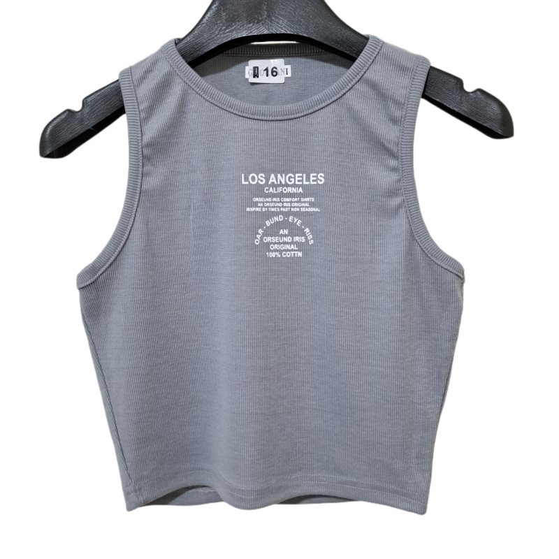 کراپ تاپ دخترانه رنگ طوسی کد ۶۳