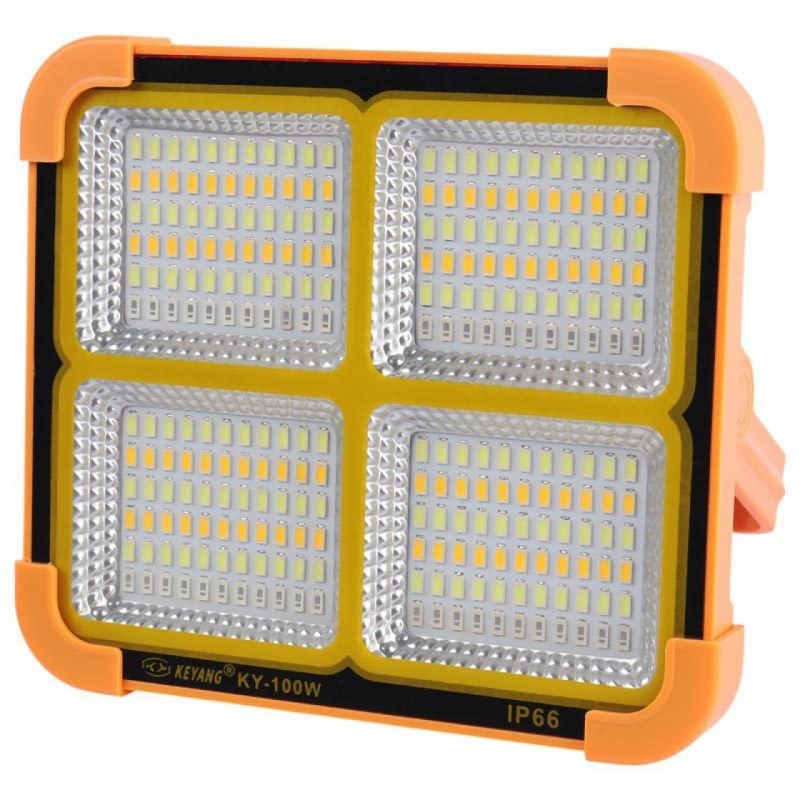 پروژکتور سیار شارژی و پاور بانک خورشیدی Keyang KY-100W