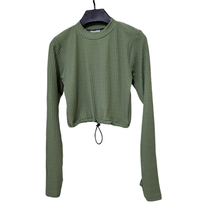 بلوز آستین فینگردار رنگ سبز سدری کد 70