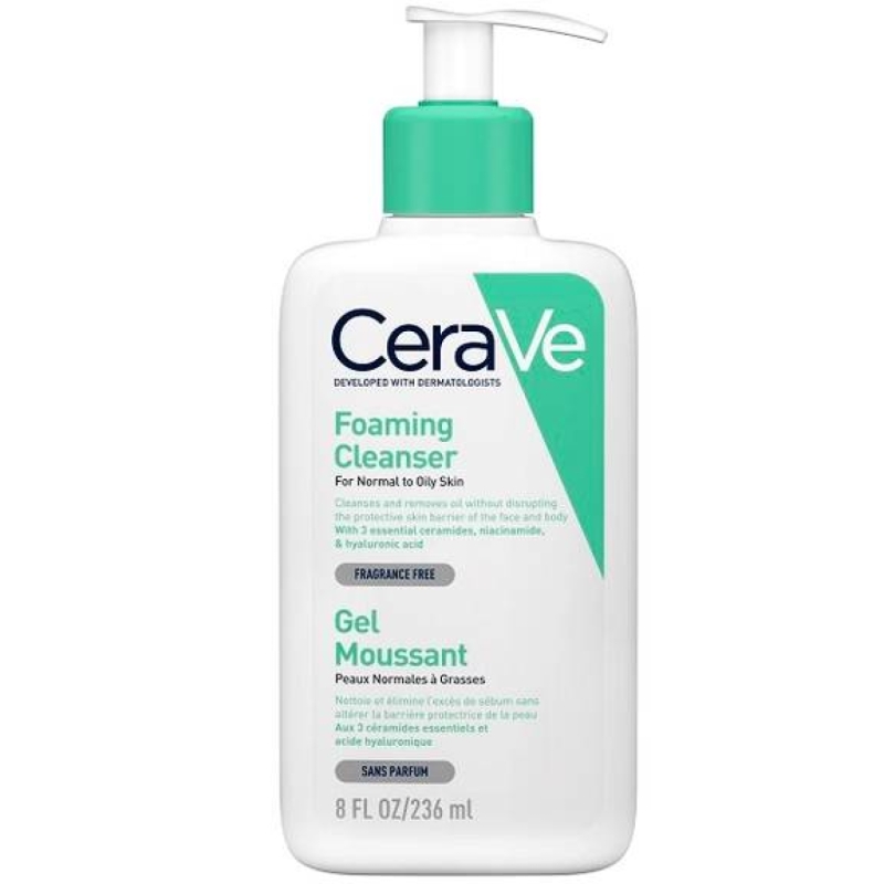 فوم شستشوی صورت سراوی مخصوص پوست نرمال و چرب مدل Foaming Gel حجم 236 میلی لیتر
