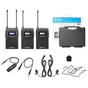 ست میکروفن بی سیم بویا مدل WM8 PRO K2مجموعه 3 عددی