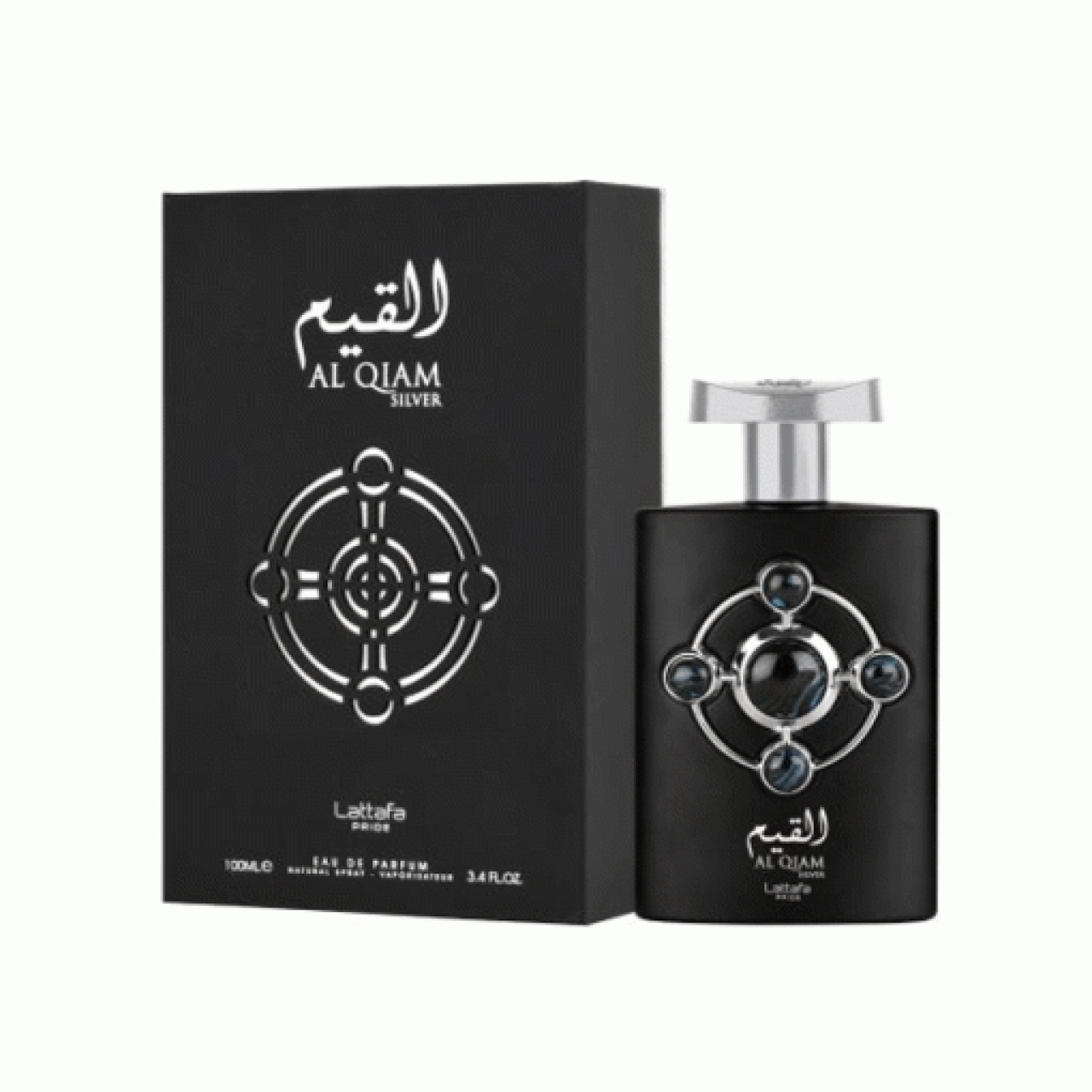 ادوپرفیوم زنانه مردانه لطافه مدل القیم سیلور حجم ۱۰۰ میل