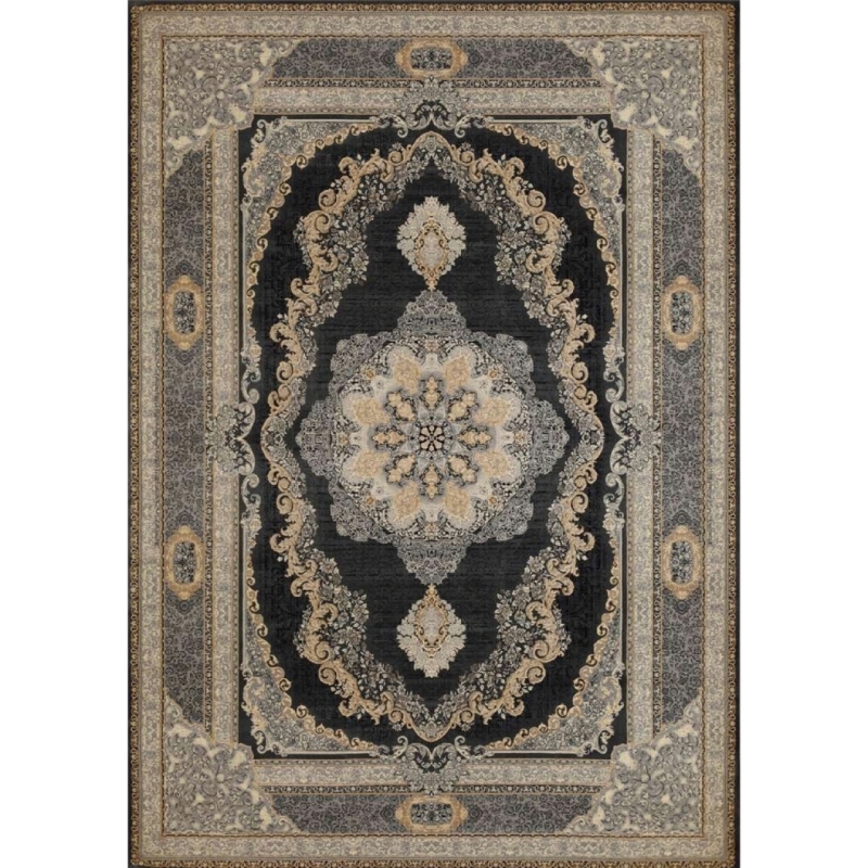 فرش ماشینی ویکتوریا ذغالی آراکو