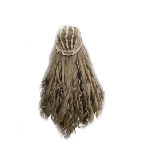 کلاه گیس طبیعی موی فر الیاف قد 70 کد AL-F2071