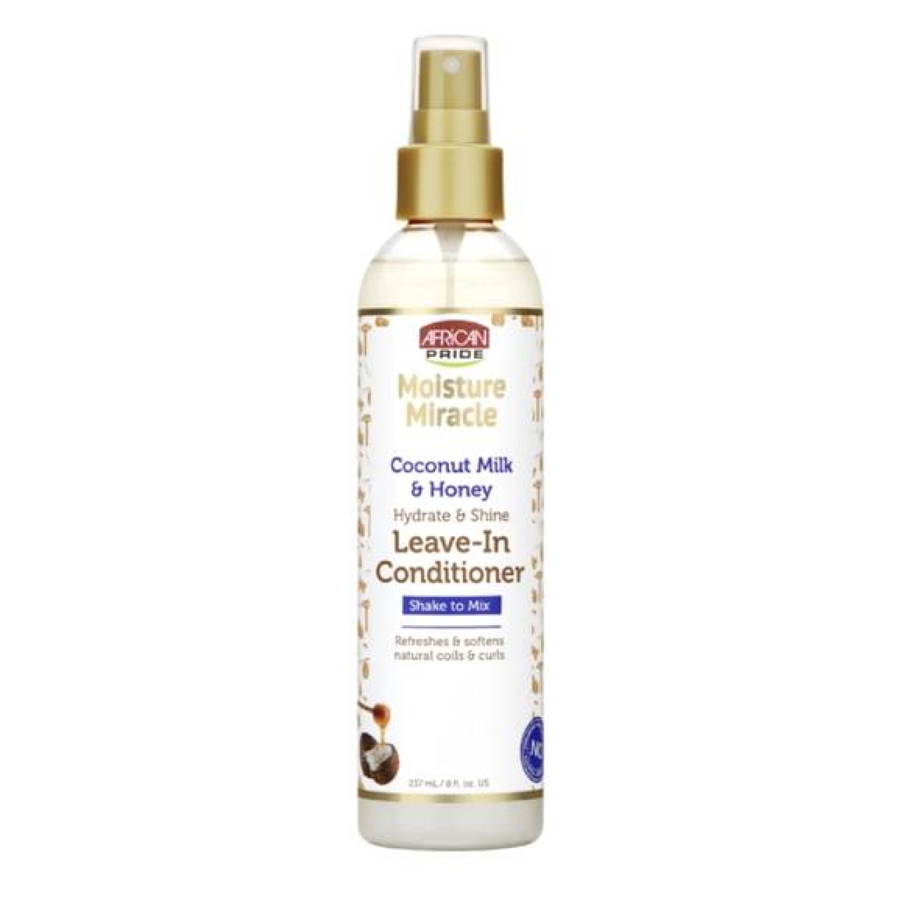 اسپری نرم کننده بعد از حمام افریکن پراید مدل Miracle Coconut Milk & Honey حجم 237 میلی لیتر