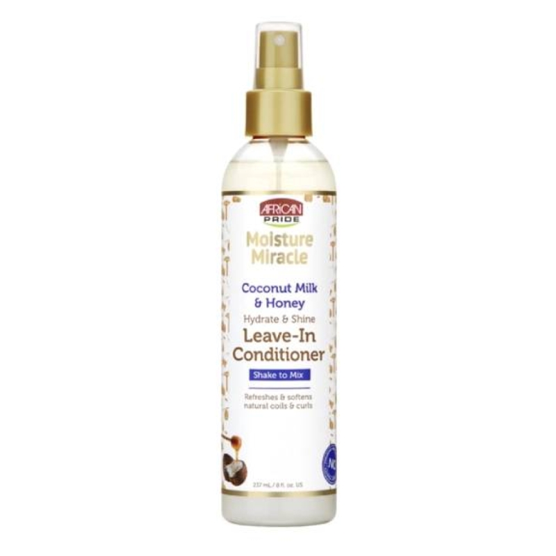 اسپری نرم کننده بعد از حمام افریکن پراید مدل Miracle Coconut Milk & Honey حجم 237 میلی لیتر