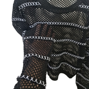 بافت زنانه مدل توری رنگ مشکی کد ۳۰۱