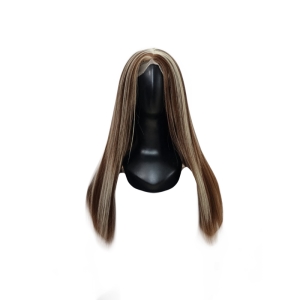 کلاه گیس طبیعی موی فر الیاف قد 60 کد AL-F871