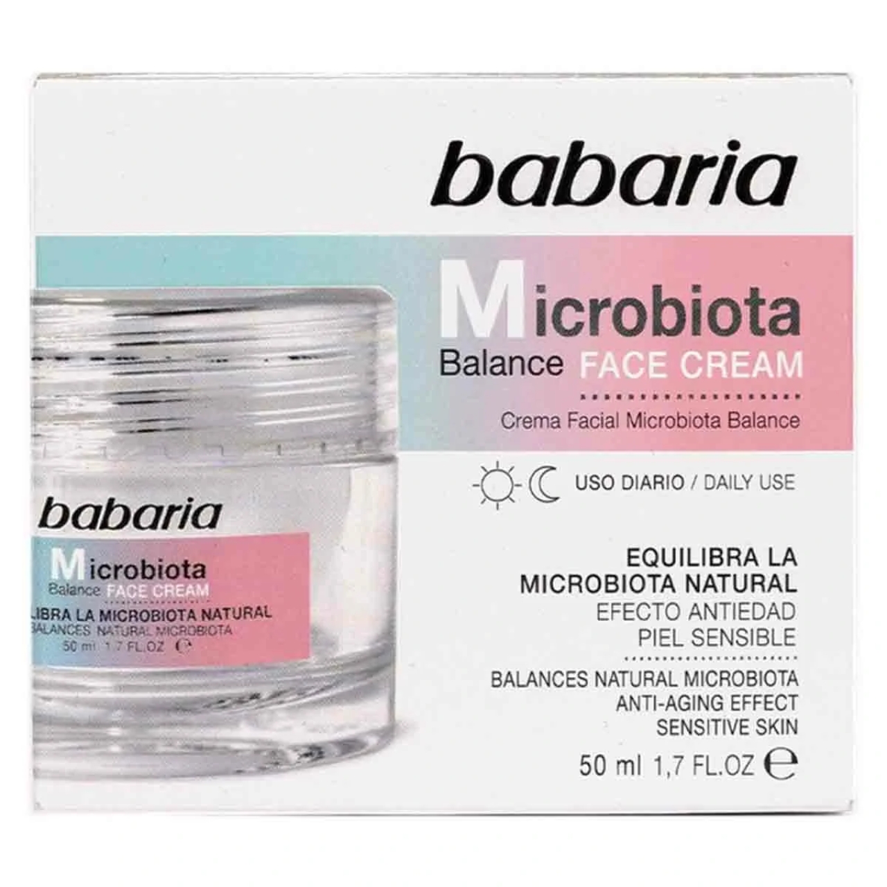 کرم احیا کننده پوست حساس باباریا مدل Microbiota حجم 50 میل 