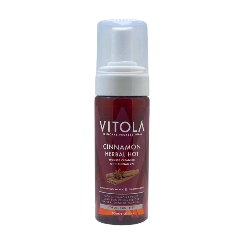 فوم شستشو صورت ویتولا مدل CINNAMON HERBAL حجم 150 میلی لیتر