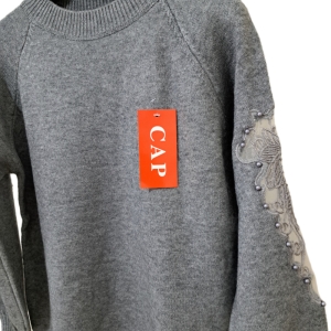 گپ زنانه آستین گیپور رنگ طوسی کد ۱۰۳