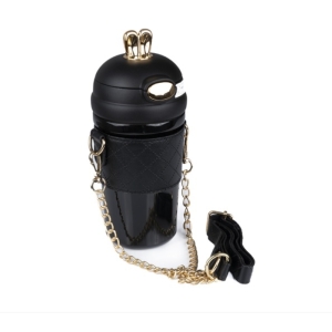 تراول ماگ استیل نی دار و بند دار 480 میل خرگوشی