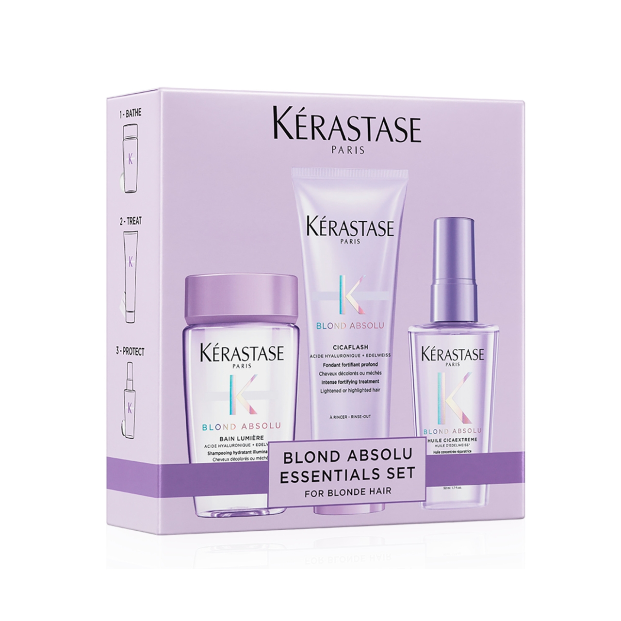 پکیج مراقبت از موهای رنگ شده کراستاس مدل Blond Absolu Cicaflash حجم 200 میل
