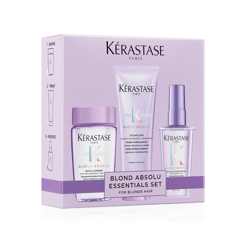 پکیج مراقبت از موهای رنگ شده کراستاس مدل Blond Absolu Cicaflash حجم 200 میل