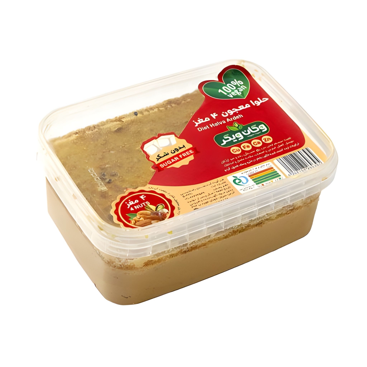 حلوا ارده رژیمی 4مغز وگان حجم 300گرم