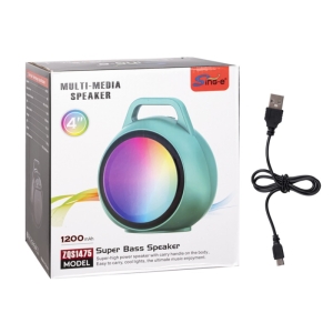 اسپیکر بلوتوثی LED دار مدل Super Bass