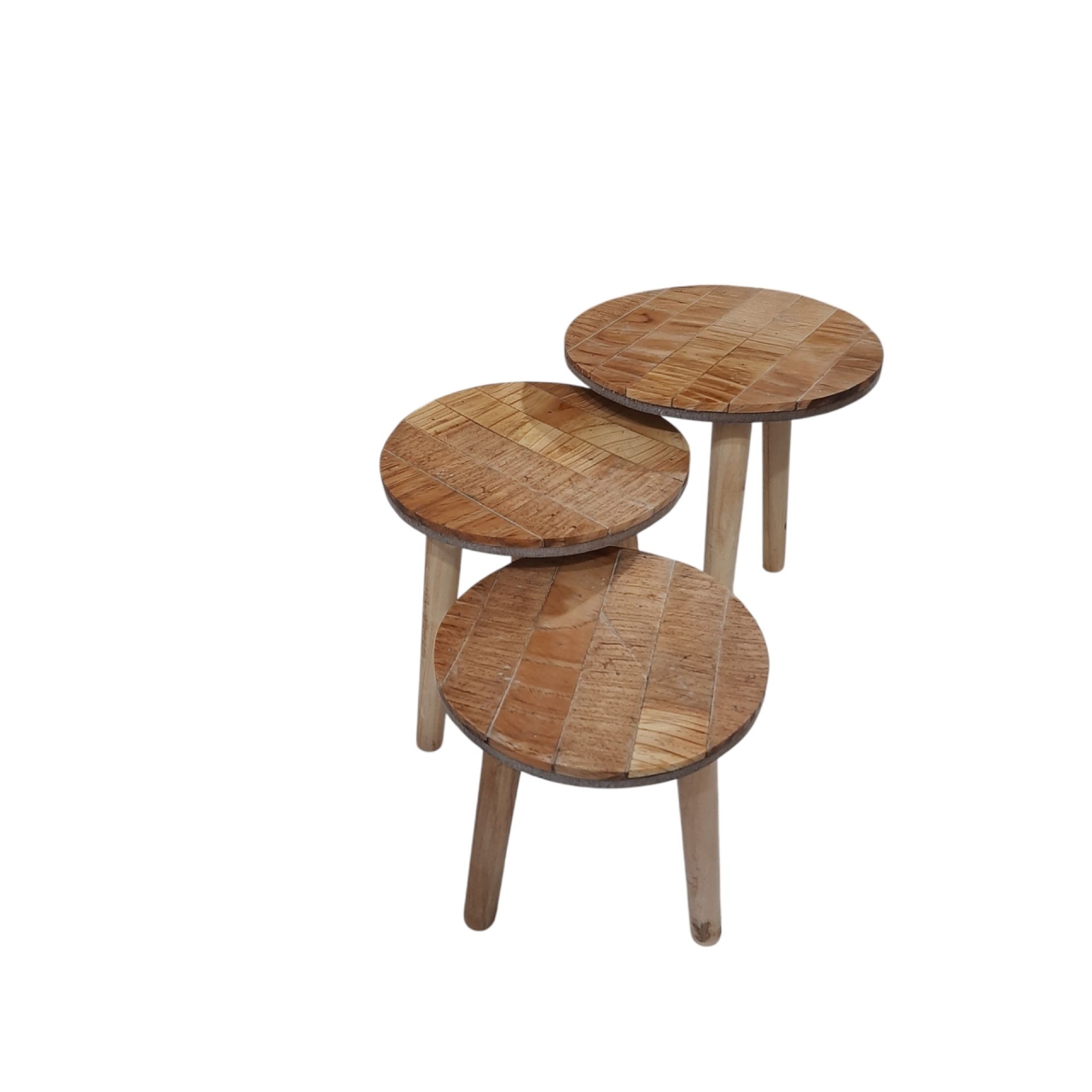 میز سه تیکه چوبی چوب کاج کد 56