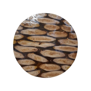 میز عسلی چوبی ترکیب چوب و رزین کد 53
