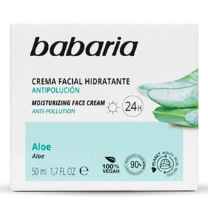 کرم مرطوب کننده و آبرسان  صورت باباریا babaria  مدل 24 ساعته حاوی آلوورا حجم 50 میل 