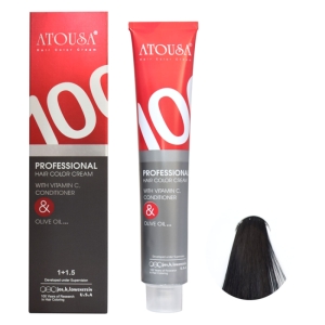 رنگ مو آتوسا شماره C1 حجم 100 میلی لیتر رنگ مشکی پرکلاغی